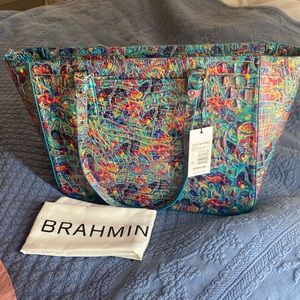 Brahmin Ashlee Blue Ammolite Melbourne purse. Authentic. NWT